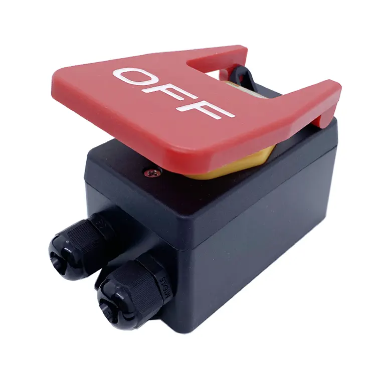 16A iso punainen OFF-paneelin painike sähkömagneettinen kytkin laatikolla