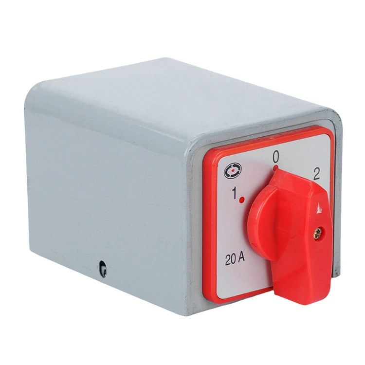 20A yhdistelmä pyörivä nokkakytkin 4kw kuorella