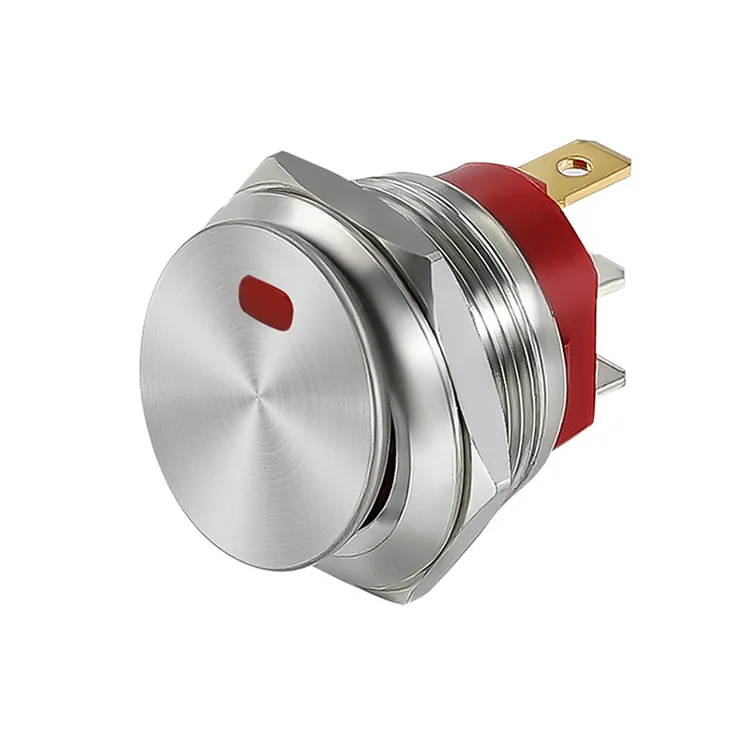 3-nastainen 22 mm pyöreä metallikeinukytkin