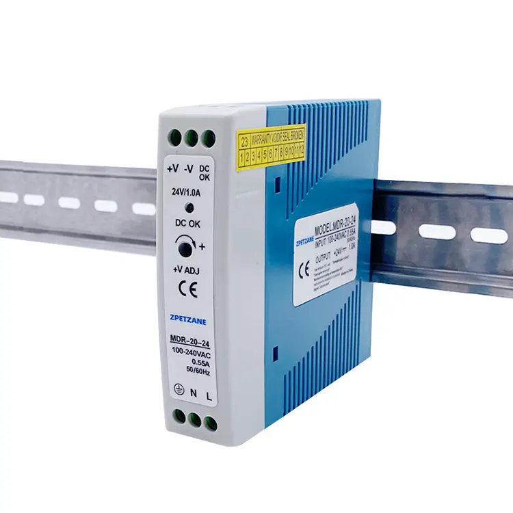 MDR-20W DIN-kiskoon asennettu kytkinvirtalähde